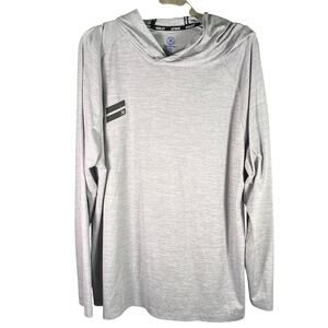 Hurley Men's Performance Hoodie XXL Gray Lightweight Long Sleeve Surf Shirt